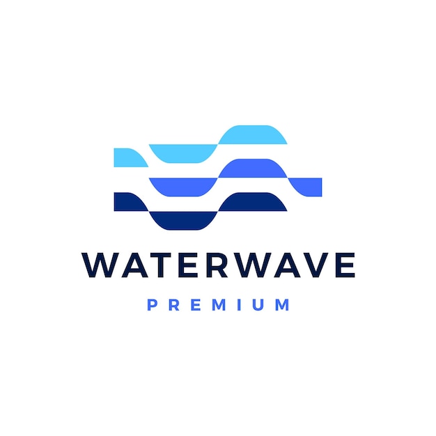 Vector water wave sea river logo vector icon illustration