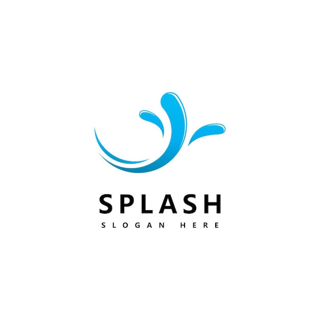 Water wave Splash symbol and icon Logo Template vector