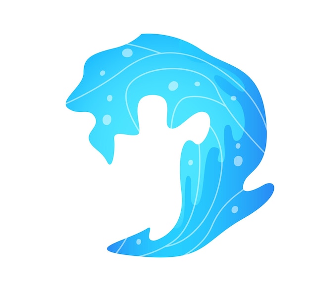 Vector water wave splash