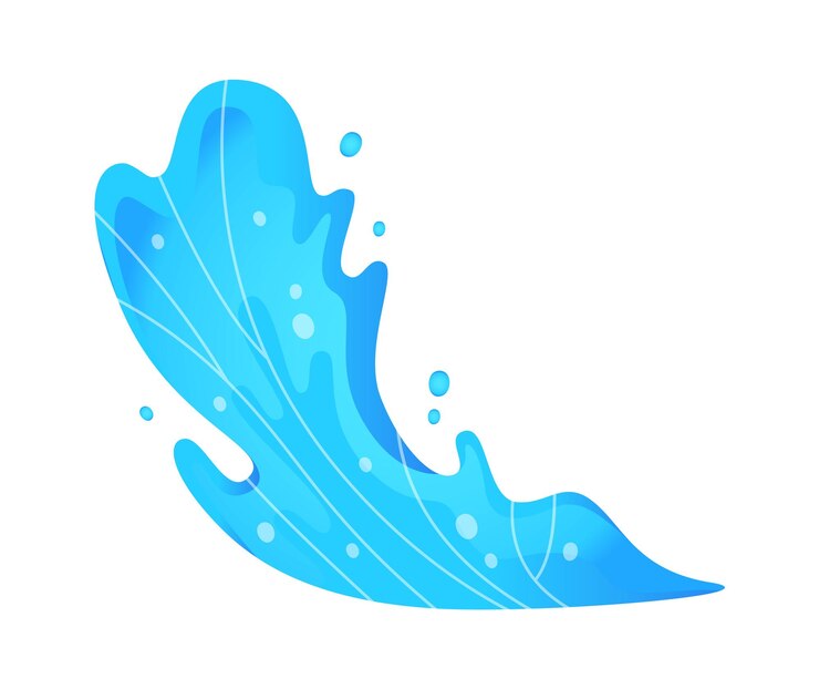 Vector water wave splash
