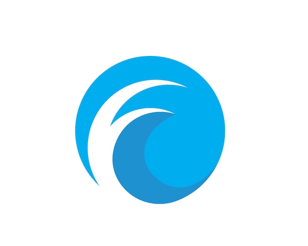Символ водной волны и значок логотип шаблон