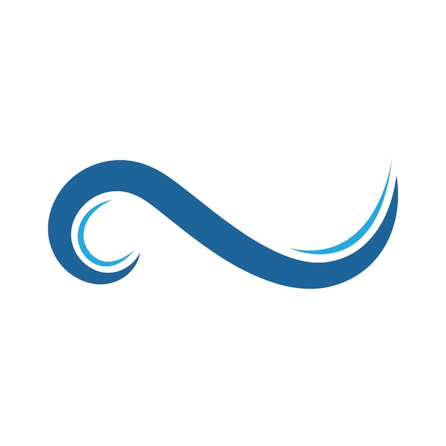 water wave symbol and icon logo template vector
