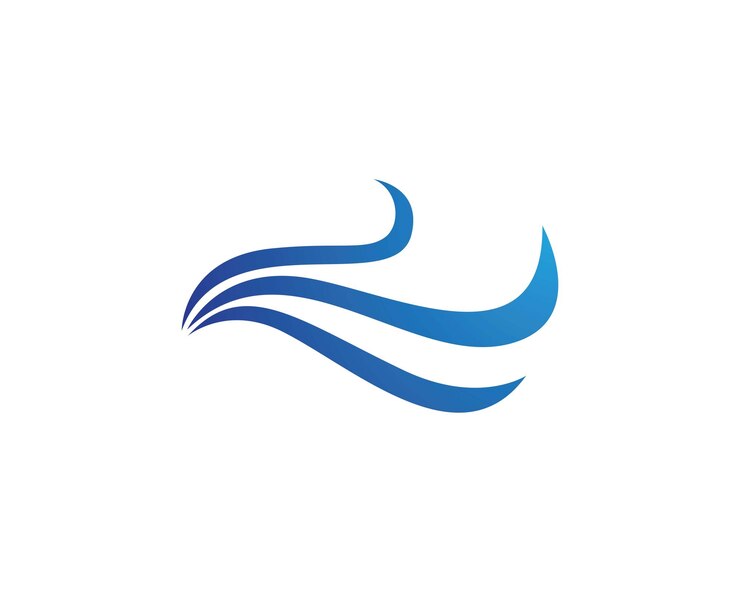 Vector water wave symbol and icon logo template