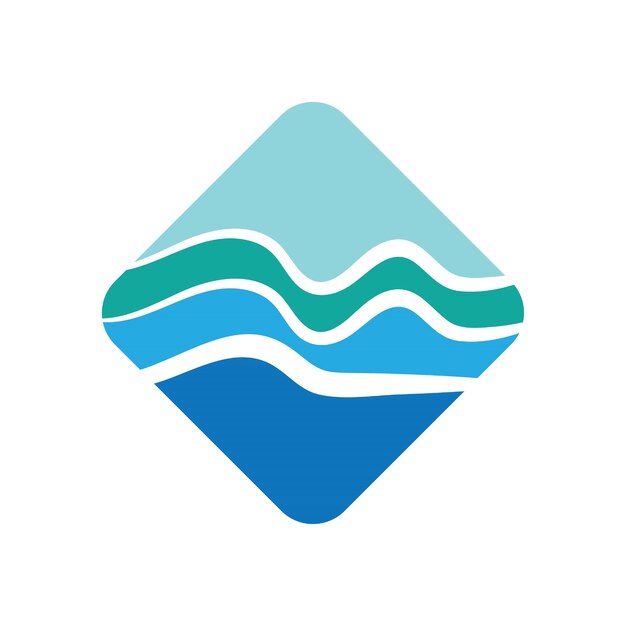 WATER WAVE SYMBOL AND ICON LOGO TEMPLATE