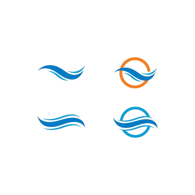 Water Wave symbol and icon Logo Template