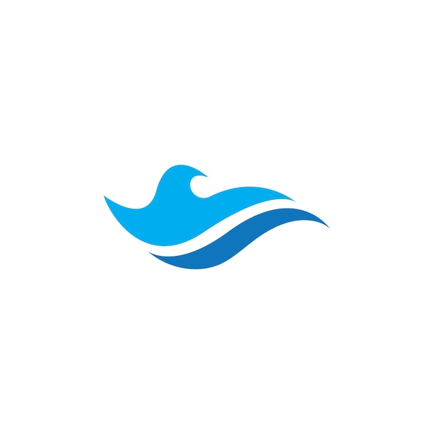 Символ водной волны и значок Логотип Шаблон