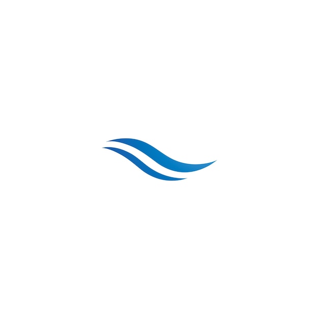 Water Wave symbool en pictogram Logo sjabloon