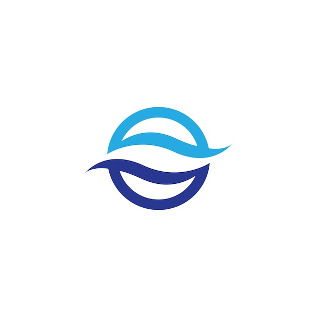 Water Wave symbool en pictogram Logo sjabloon