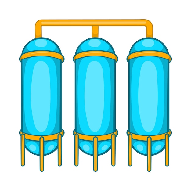 Waterbehandeling voor de bierproductie icon in cartoon-stijl geïsoleerd op witte achtergrond productie van alcohol symbool