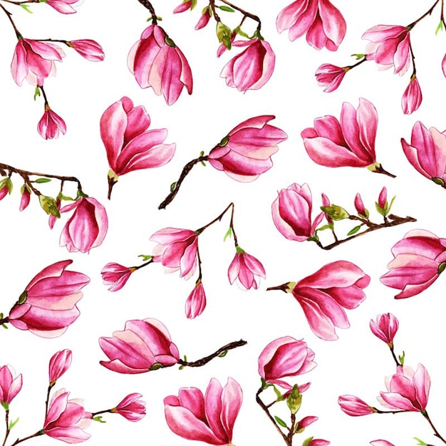 Watercolor 2019 floral background