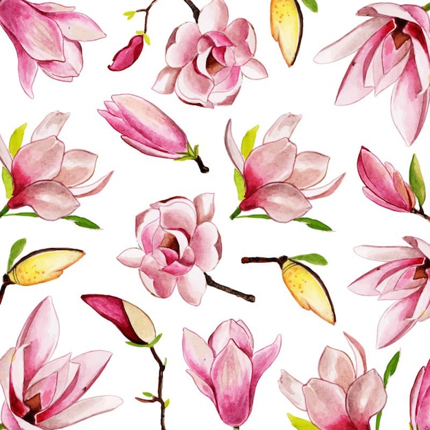 Watercolor 2019 Floral Background 