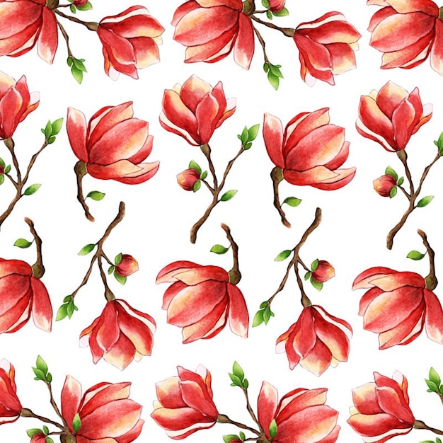 Watercolor 2019 floral background