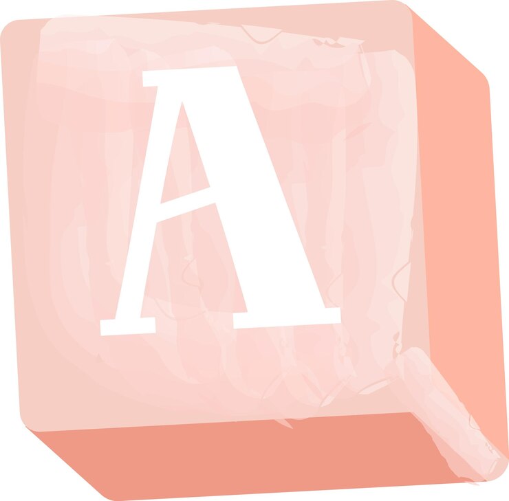 Vector watercolor abc blocks toy