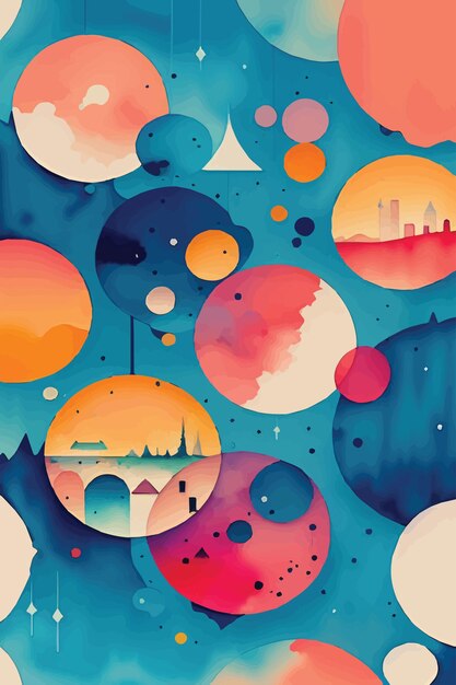 Vector watercolor abstract background