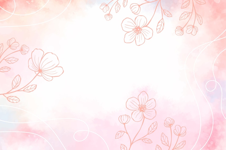 Vector watercolor abstract floral background