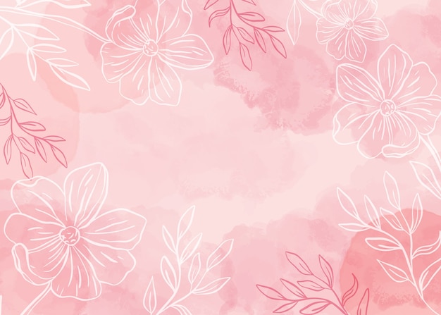 Vector watercolor abstract floral background