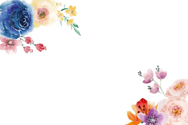 Watercolor abstract floral background