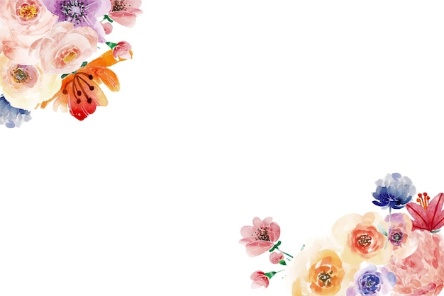 Watercolor abstract floral background