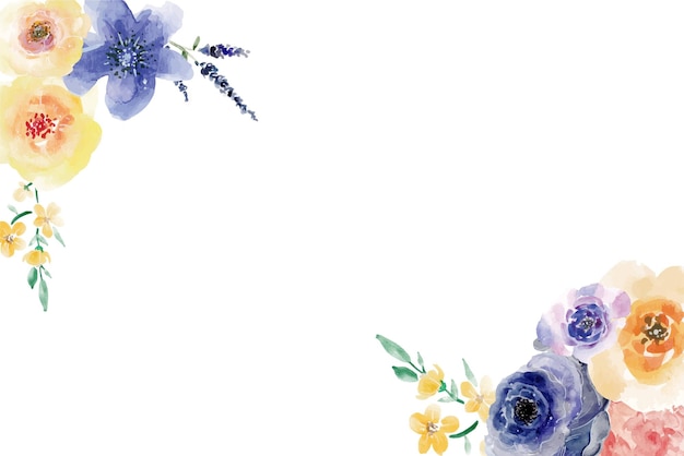 Watercolor abstract floral background