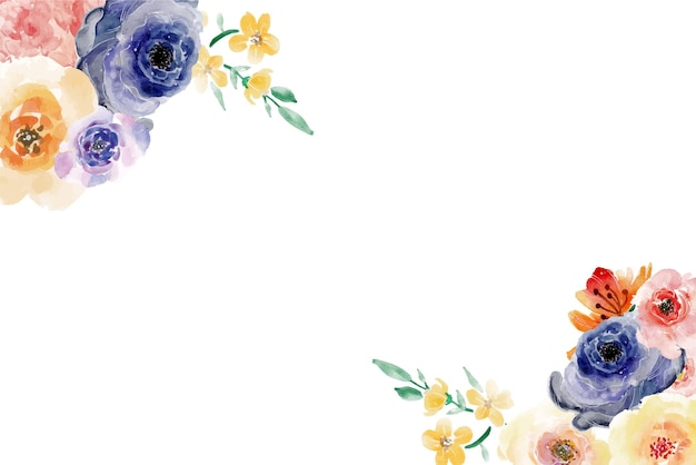 Watercolor abstract floral background