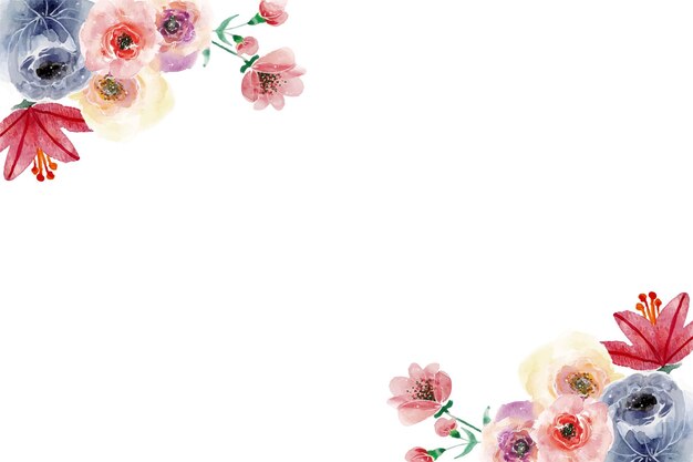 Vector watercolor abstract floral background