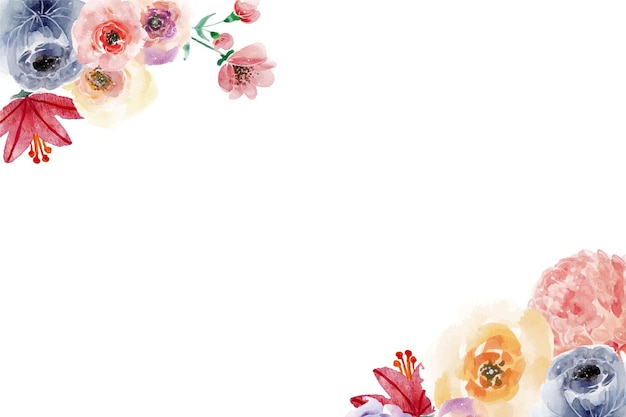 Watercolor abstract floral background