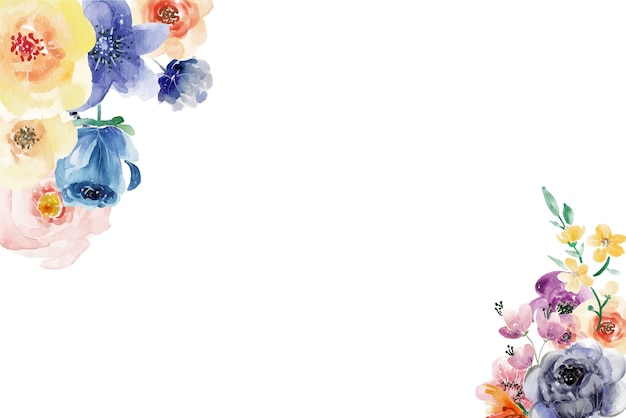 Watercolor abstract floral background