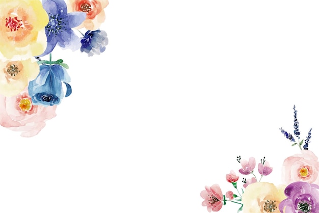 Watercolor abstract floral background