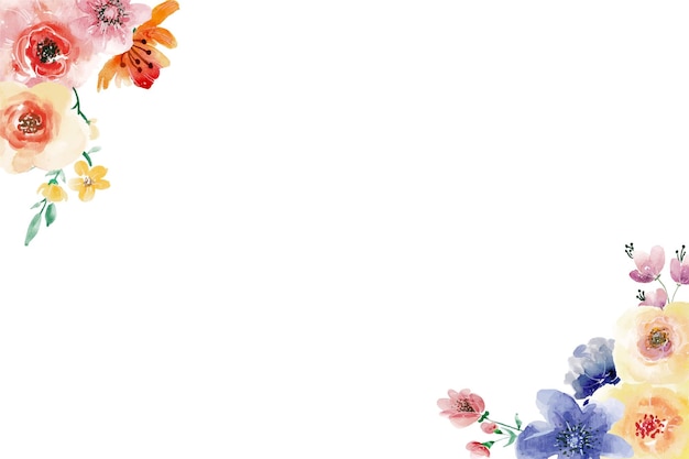 Watercolor abstract floral background