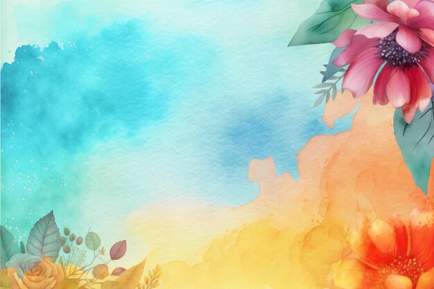 Watercolor abstract flower splash background for art flower organic shapes watercolor background