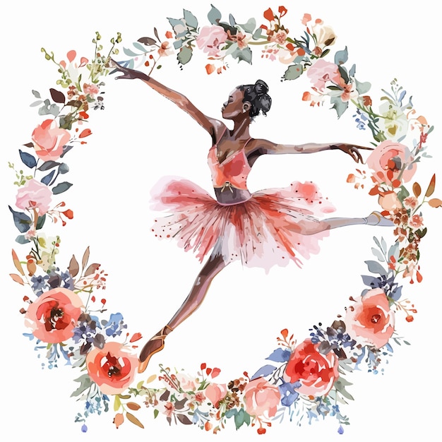 Watercolor_African_American_BallerinaBallet