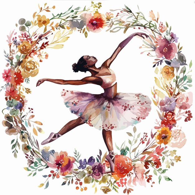 Watercolor_African_American_BallerinaBallet
