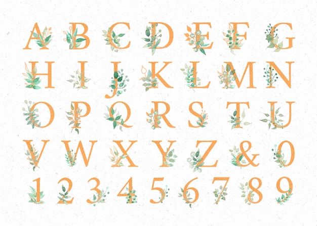 Watercolor alphabets