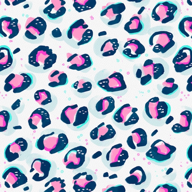 Vector watercolor animal print pattern