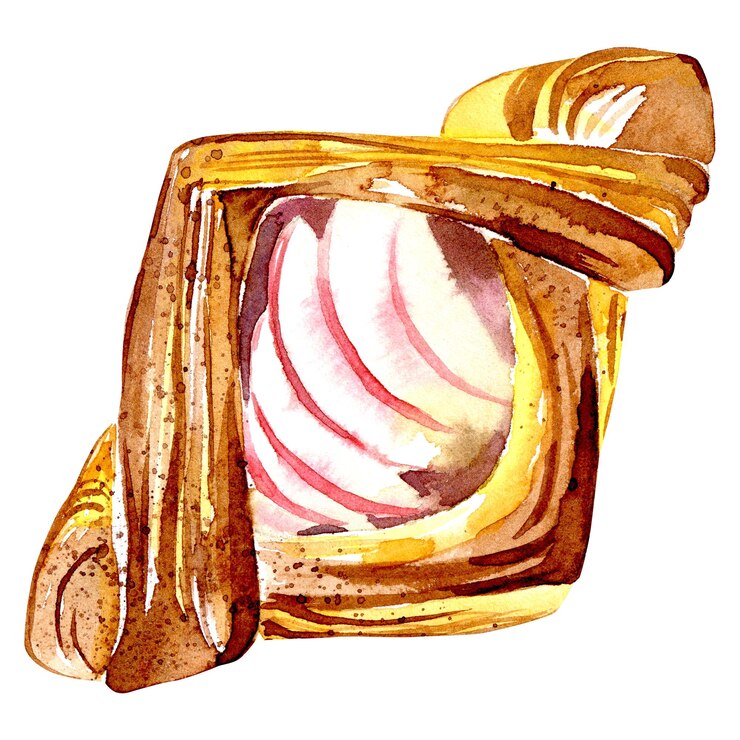 Vector watercolor apple pie