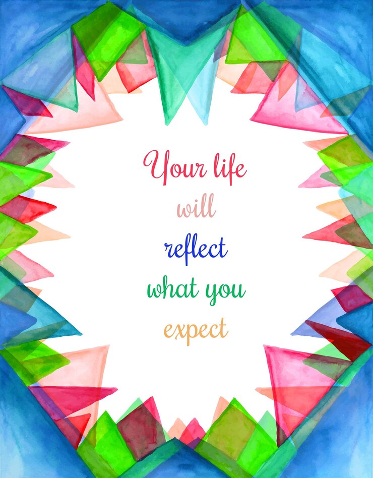 वेक्टर watercolor artistic frame with quote