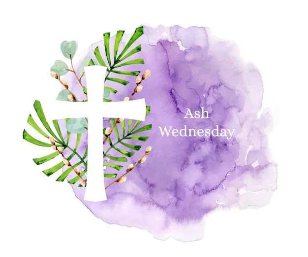 Watercolor ash wednesday