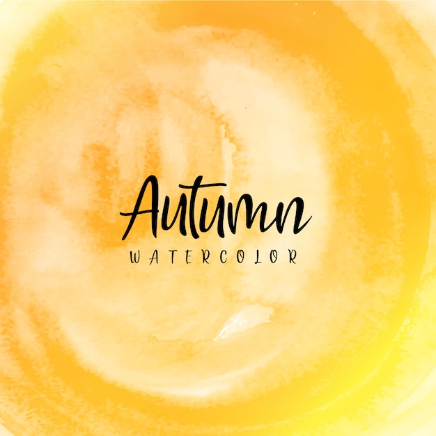 Watercolor autumn abstract background