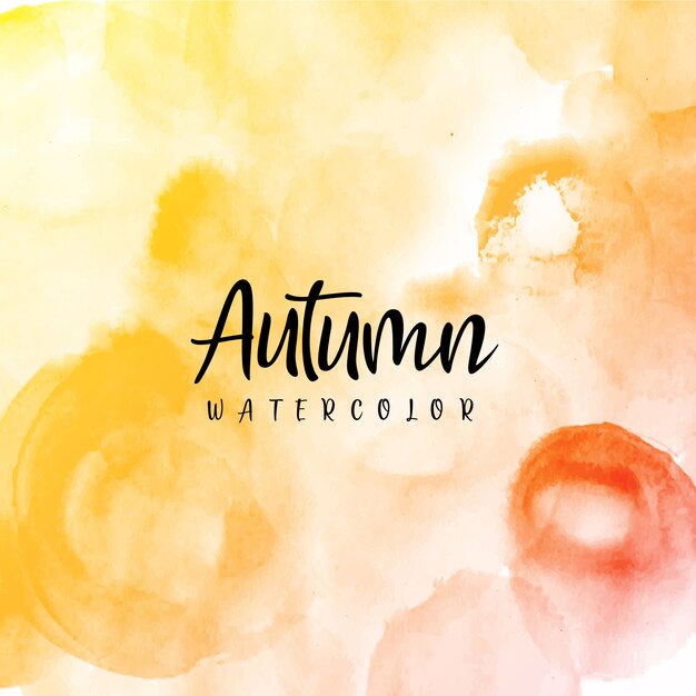 Watercolor autumn abstract background