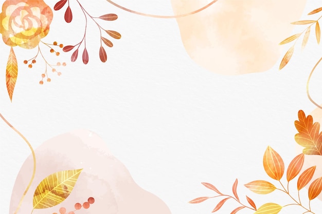 Vector watercolor autumn background