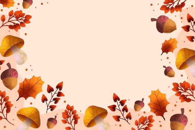 Watercolor autumn background