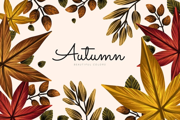 Watercolor autumn background
