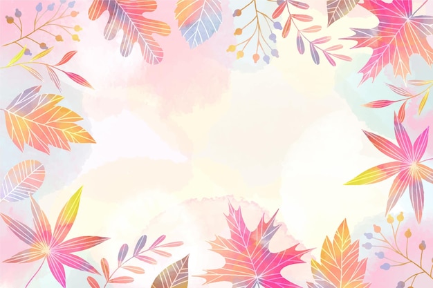 Vector watercolor autumn background