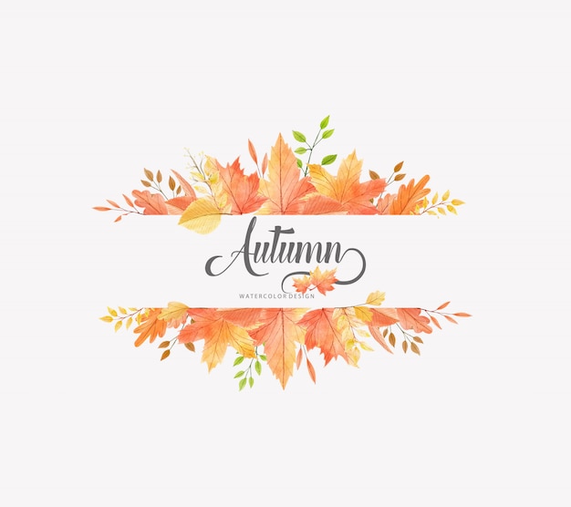 Watercolor autumn illustration