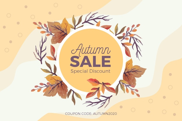 Vector watercolor autumn sale