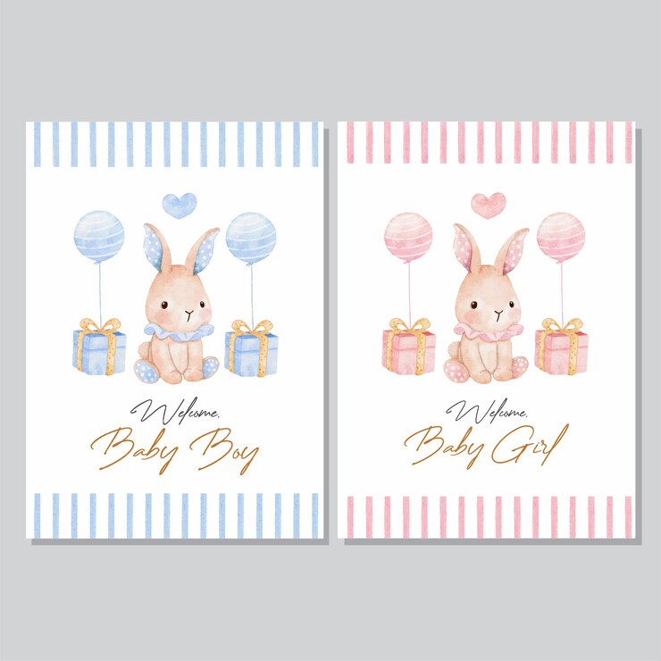 Vector watercolor baby shower invitation card for baby and kids new born celebration vector 006