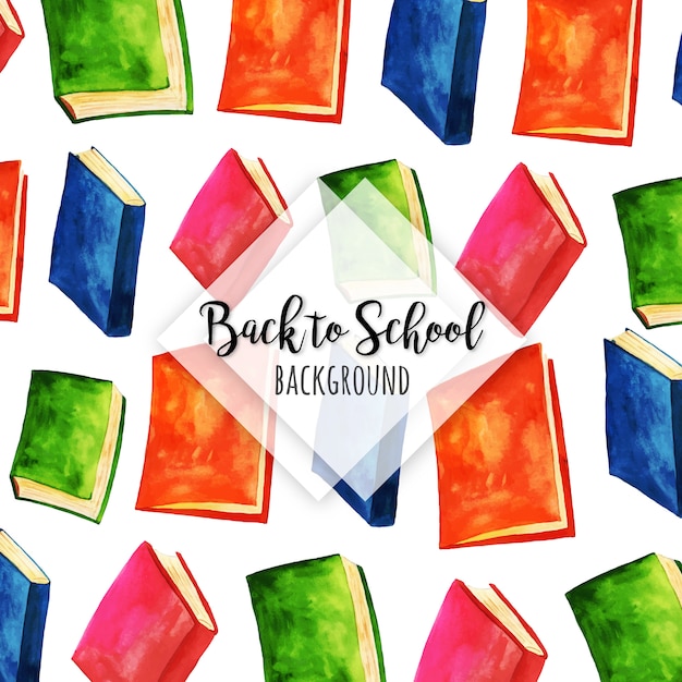 watercolor back to school background