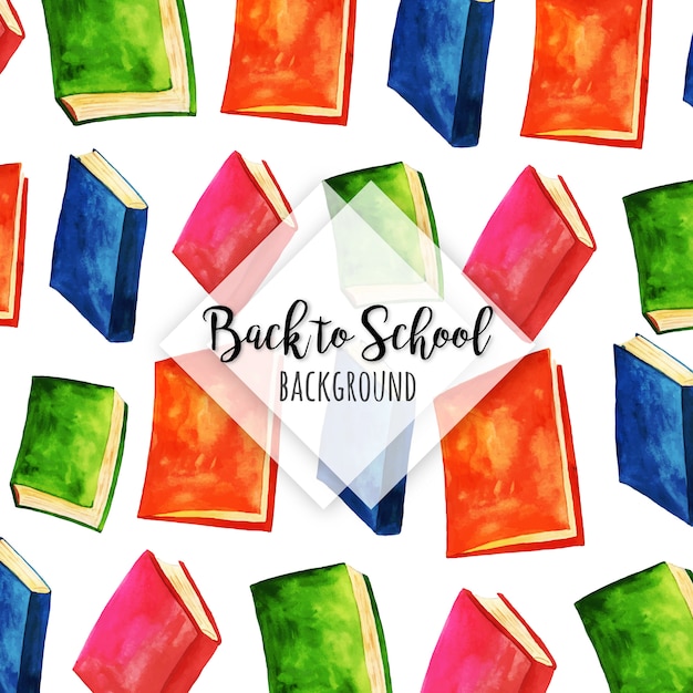 Watercolor Back To School Background