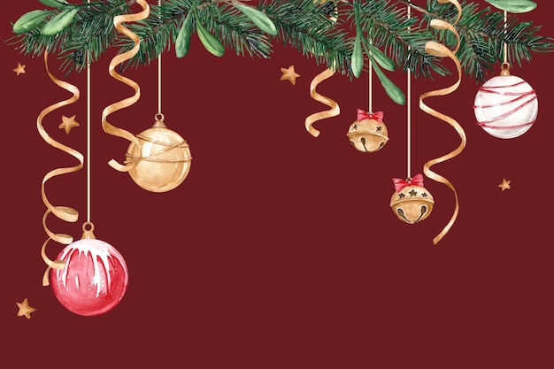 Vector watercolor background for christmas season