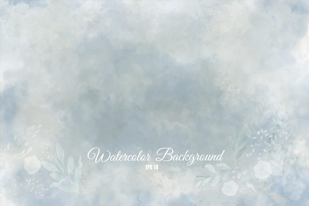 watercolor background design with beautiful flower